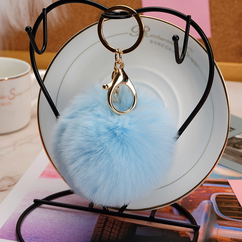 Wholesale Imitation Rex Rabbit Fur Ball Keychain